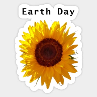 Earth Day Sunflower Sticker